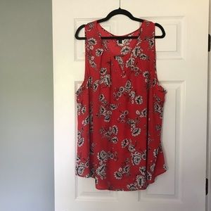 Ref floral print chiffon tank
